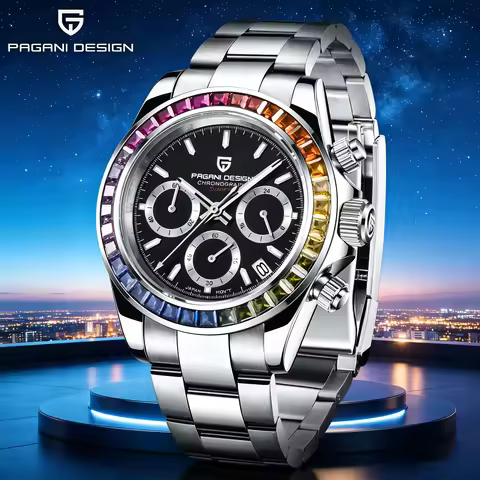 PAGANI DESIGN 2026 New VK63 Rainbow Circle Luxury Quartz Watch For Men Stainless Steel 30M Waterproo