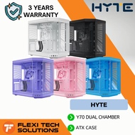 Flexi Tech Hyte Y70 Dual Chamber ATX Case - Black / Taro Milk / Snow White / Blueberry Milk / Strawb