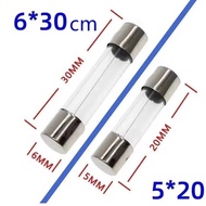 5X20 6X30 Glass Fuse Tube 250v1A 2A 3A4A5A6A7A8A10A15A Fuse