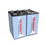 Tenergy 9V NiMH Battery, High Capacity 250mAh Rechargeable 9 Volt Batteries for Smoke Detector/Alarm