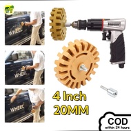 4" 20mm Auto Adhesive Tape Remove Wheel Decal Remover Eraser Wheel Rust Vinyl Removal Rotating Disc