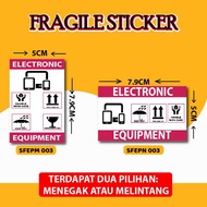 🔥READYSTOCK 🔥 [BUY 10 + 2] STIKER FRAGILE ELEKTRONIK / ELECTRONIC FRAGILE STICKER LOGISTICS