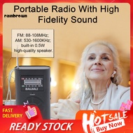  Portable Radio for Grandparents Lightweight and Durable Pocket Radio Portable Am/fm Radio with Hifi Sound and Four Listening Compact Pocket Radio for Reception