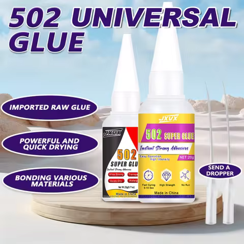 Strong Glue 502, Medium to High Viscosity Cyanoacrylate Instant Adhesives, Quick Drying Instant Leat