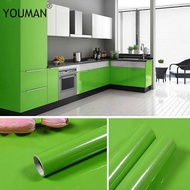 wallpaper dinding stiker hijau glosi ruang dapur dll