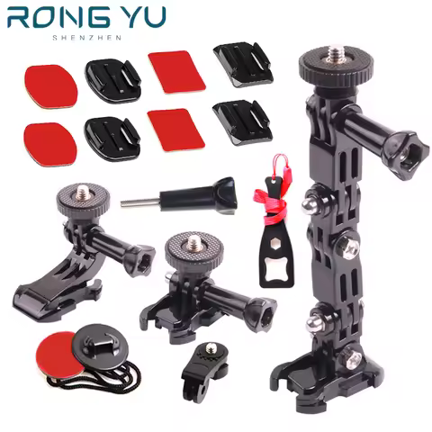 4 Ways Turntable Buckle Mount Base Motorcycle Helmet Bracket for Insta360 X3 X4 X5 Rs Motorcycle Win