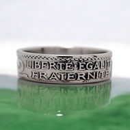 女士法國錢幣戒指、男士法國戒指、法國錢幣戒指女士、法國戒指