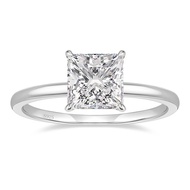 2CT 925 Sterling Silver Engagement Rings Princess Cut Cubic Zirconia CZ Wedding Promise Rings for He