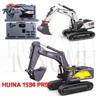 2026 HUINA 1594 594 pro Full Metal RC Excavator  1/14 Electric Heavy Duty 28 Channels Remote Control