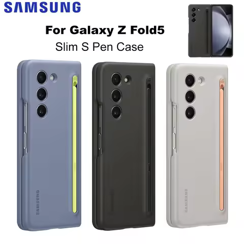 Original Samsung Galaxy Z Fold5 Slim S Pen Phone Case EF-OF94 with Built-In New Compact S Pen Cover 