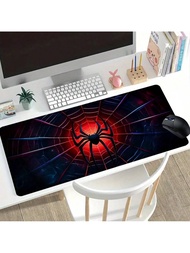 แผ่นรองเมาส์ลายแมงมุม ศิลปะความงาม แผ่นรองเมาส์เกม 35.4x15.7 นิ้ว อุปกรณ์เสริมโต๊ะทำงานขอบเย็บติด ฐา