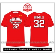 Brgy. Ginebra San Miguel Premium Quality T-Shirt Cvc Cotton Red