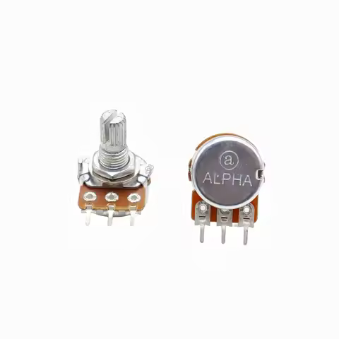 1pc ALPHA RK16 3pins Potentiometer B1K B5K B10K 20K 50K 100K Audio Volume Control Pot Single-unit Po