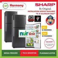 (FREE DELIVERY KL) SHARP 461L / 502L 2 Door Inverter Fridge Plasmacluster SJ5022MDS / SJ5522MDS Peti