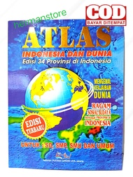 BUKU ATLAS INDONESIA DAN DUNIA / ATLAS GLOBAL UKURAN JUMBO - BISA PILIH