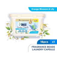 Breeze 3in1 Fragrance Beads Laundry Capsule Lily & Orange Blossom 16pcs