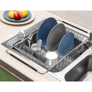 Retractable Sink Water Filter Rack Drain Basket Stainless Steel Kitchen Sink Dish Drainer