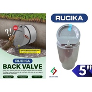 Back Flow Valve 5" Antitic Cover Rucika 5 Inch Back Flow 5" Rucika Restock