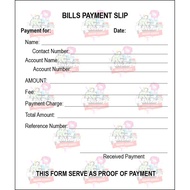 【Optimization】 4 PADS PERSONALIZED TRANSACTIONS SLIPS FOR BILLS PAYMENT/GCASH/SMARTPADALA/PAYMAYA - 1/4 SIZE