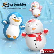 Rainbow 1 Pc Cartoon Mini Penguin Snowman Shape Shaking Tumbler Toys/ Cute Children Tumbler Toy Desktop Small Ornaments