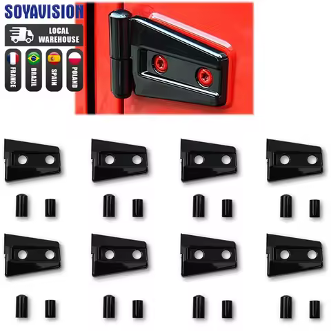 JK 4-Door Door Hinge Covers Protector Trim Kit for Jeep Wrangler Unlimited Rubicon Sahara Sports Acc