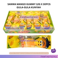 (Halal) SANWA Mango Gummy 12g x 30pcs Gula-Gula Kunyah