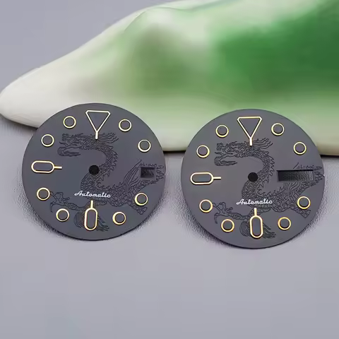 28.5mm Dial with Calendar Window Dragon Icon NH35 Dial Compatible with NH34 NH35 NH36 7S26 4R35 Auto