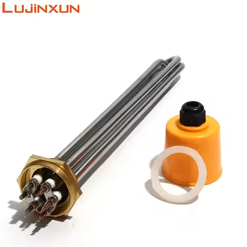 Lujinxun DN32 1 1/4" 1.25" BSP Thread Electric Heating Element 3KW 190mm Length Tri Clamp Heaters 22