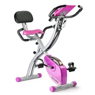 Folding Exercise Bike Portable Upright Adjustable Backrest Cycling Recumbent Stationary Bike Slim In