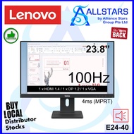 (ALLSTARS) Lenovo ThinkVision E24-40 23.8 inch FHD Monitor (Warranty with Lenovo SG)