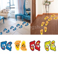 Feet Shaped Wall Sticker Ladder Kindergarten Footprint Floor Sticker Bathroom Self-adhesive Waterpro