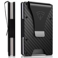 Slim Minimalist Wallet for Men with Money Clip - 15 Credit Card Holder RFID Wallet for Men - Front P