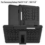 Case For Samsung Galaxy Tab S7 S8 S9 FE 5G 11 inch Case with Pen Holder 2022 2020 SM-X700 X706 SM-T870 SM-T875 T870 T875 T876B Back Cover Heavy Duty Shockproof Casing