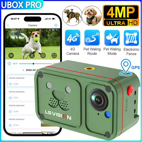 UBOX PRO New 4MP Outdoor Pet POV Camera Pet Camera with Wearable Back Frame Mini Pet View Recorder G