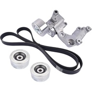 Serpentine Belt Drive Belt Tensioner Idler Pulley Kit Replacement for 2007-2010 Toyota Sienna 3.5L 1