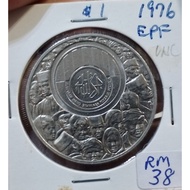 1976 25th Epf coin 1 ringgit Rm1 UNC