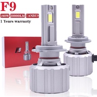 2Pcs F9 H7 Led Bulbs 180w 20000lm H4 H7 H11 9005 9006 9012 Car Led Double Copper Tube Headlight Kit 