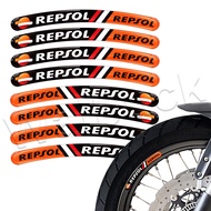 For Repsol CBR600RR CBR1000RR CBR900 CBR929 CBR954 CBR250 3D Motorcycle Wheel Sticker Rim Stripe Acc