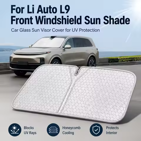 For Li Auto L9 Front Windshield Sun Shade, Car Glass Sun Visor Cover for UV Protection
