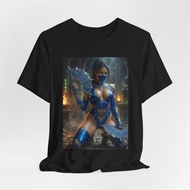Summer new fashion tshirt Kitana T-shirt Anime Warrior Girl T-shirt