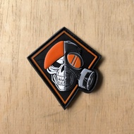 patch rubber logo tengkorak baret orange kopasgat tempelan emblem aksesoris karet velcro