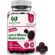 Lion’s Mane Mushroom Gummies (10:1 Extract) 1,000mg | Lion's Mane Supplement | x 60 Natural Mixed Be