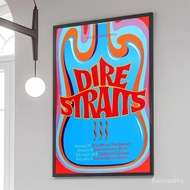 GV87 1PC D-Dire S-Straits Singer Band Movie Posters Retro Kraft Paper Ide Hadiah Lukisan Kamar Tidur