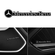 4pcs Car 3D metal Aluminum audio decorate Emblem Stickers for Mercedes-Benz W210 W211 W212 W221 W222