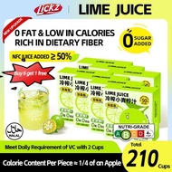 LICKZ JUICE Cold-Pressed Lime Juice Sachets 180s – Slim-Light & Glow Cleanse Drink • 0 Sugar + Free 