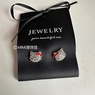 G Kwon Ji-Dragon kt Kitty Full Diamond Earrings Sweet Cute Light Luxury Niche Design All-Match High-