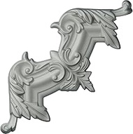 Ekena Millwork PML11X11PM Pompeii Corner (matches moulding PML02X00PO) Panel Moulding, 11 3/4"W x 11