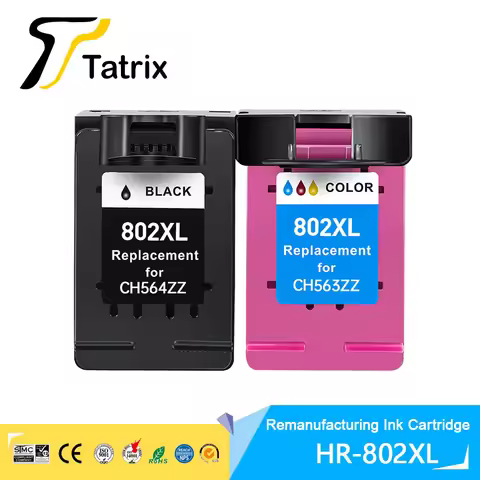 Tatrix HP 802 802XL Premium Remanufactured Color Inkjet Ink Cartridge for HP Deskjet 1000/1050/2000/