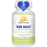 OurDailyVitesL-Methylfolate7.5mg/7500mcg–Active5-MTHFFolate–MethylFolate–SupportsEnergy&OverallWelln