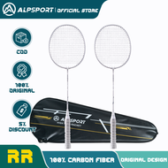 Set Raket Bulutangkis Serat Karbon Asli ALPSPORT RR 4U G5 20-22 Lbs ALP